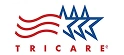TRICARE logo with red and blue ribbon and star